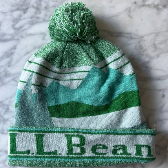 Adults' Katahdin Pom Hat - LL Bean logo hat - NWT - Picture 2 of 3